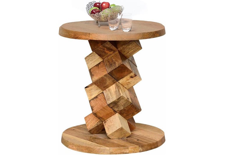 Sivupöytä Ashland 40 cm Pyöreä - Ruskea - Huonekalut - Pöytä & ruokailuryhmä - Apupöytä & sivupöytä - Lamppupöytä