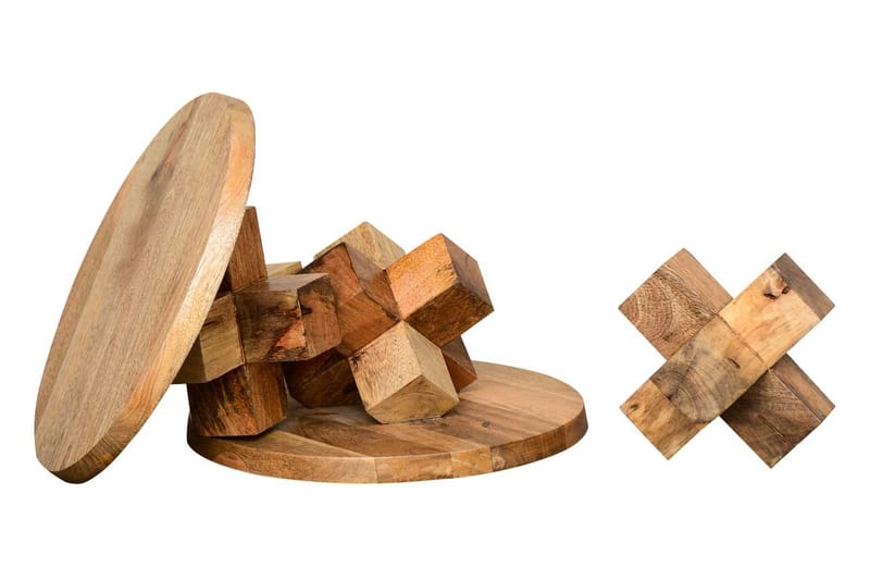 Sivupöytä Ashland 40 cm Pyöreä - Ruskea - Huonekalut - Pöytä & ruokailuryhmä - Apupöytä & sivupöytä - Lamppupöytä