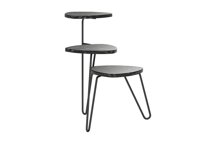 Sivupöytä Athena 55 cm Marmorijäljitelmä/Musta - Novogratz - Tarjotinpöytä & pikkupöytä - Marmoripöydät - Lamppupöytä