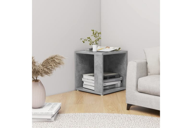 Sivupöytä betoninharmaa 33x33x34,5 cm lastulevy - Harmaa - Huonekalut - Pöytä & ruokailuryhmä - Apupöytä & sivupöytä - Lamppupöytä