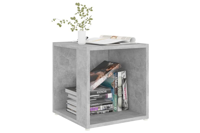 Sivupöytä betoninharmaa 33x33x34,5 cm lastulevy - Harmaa - Huonekalut - Pöytä & ruokailuryhmä - Apupöytä & sivupöytä - Lamppupöytä