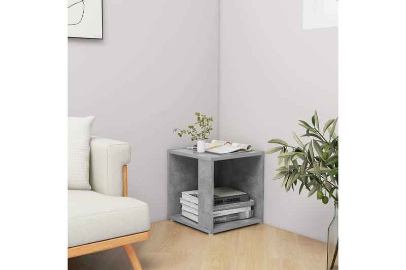 Sivupöytä betoninharmaa 33x33x34,5 cm lastulevy - Harmaa - Huonekalut - Pöytä & ruokailuryhmä - Apupöytä & sivupöytä - Lamppupöytä