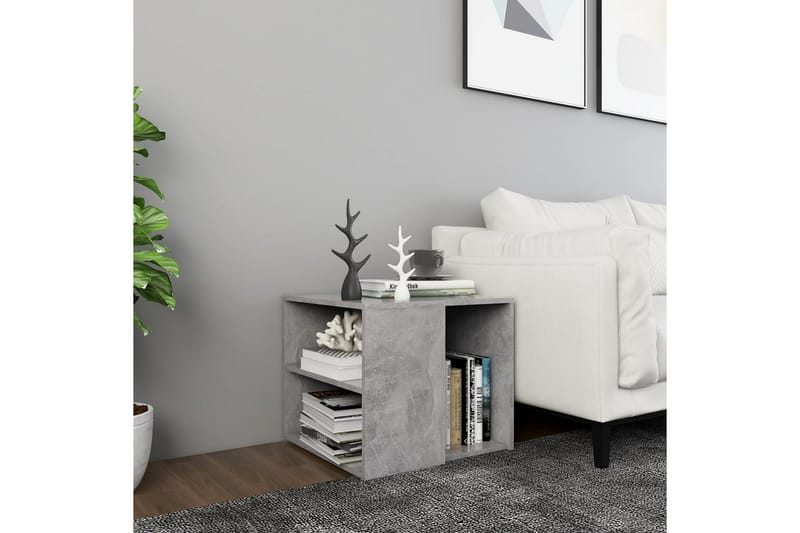 Sivupöytä betoninharmaa 50x50x45 cm lastulevy - Huonekalut - Pöytä & ruokailuryhmä - Apupöytä & sivupöytä - Lamppupöytä