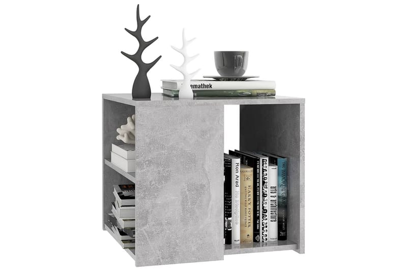 Sivupöytä betoninharmaa 50x50x45 cm lastulevy - Huonekalut - Pöytä & ruokailuryhmä - Apupöytä & sivupöytä - Lamppupöytä