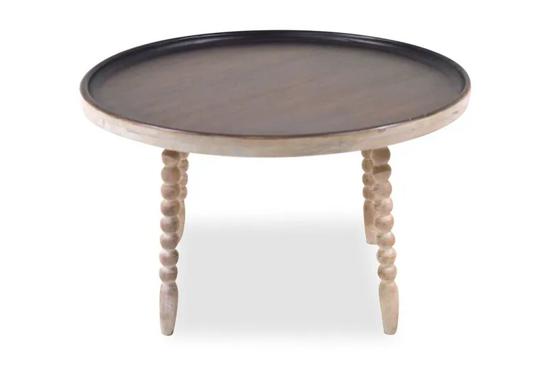 Sivupöytä Bibek 60 cm Pyöreä, Tummanruskea