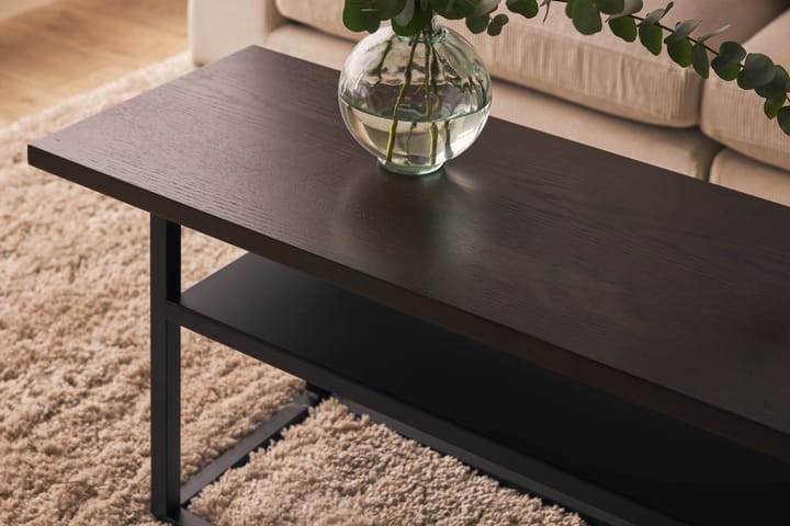 Sivupöytä Cantwall 40 cm - Tummanruskea/Mattamusta - Tarjotinpöytä & pikkupöytä - Lamppupöytä