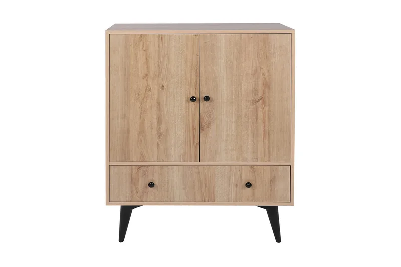 Sivupöytä Chaon 90 cm, Luonnonväri/Musta