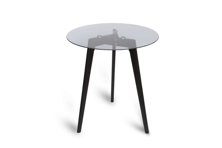 Sivupöytä Charlotta Ø45 cm Musta/Savulasi - Mirrors and more - Tarjotinpöytä & pikkupöytä - Lamppupöytä
