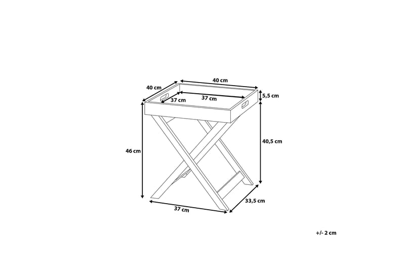 Sivupöytä Chester 40 cm - Harmaa - Huonekalut - Pöytä & ruokailuryhmä - Apupöytä & sivupöytä - Lamppupöytä