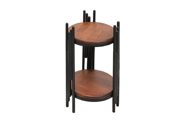 Sivupöytä Clora 30x60x30 cm Pyöreä - Musta - Tarjotinpöytä & pikkupöytä - Lamppupöytä