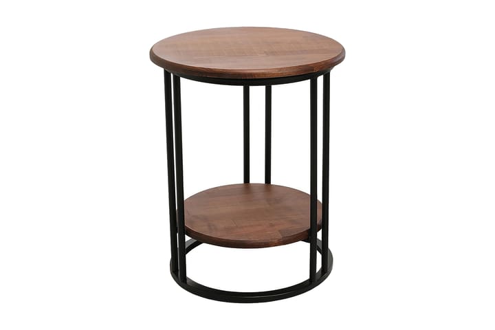 Sivupöytä Fatimah 45x55x45 cm Pyöreä - Musta - Tarjotinpöytä & pikkupöytä - Lamppupöytä