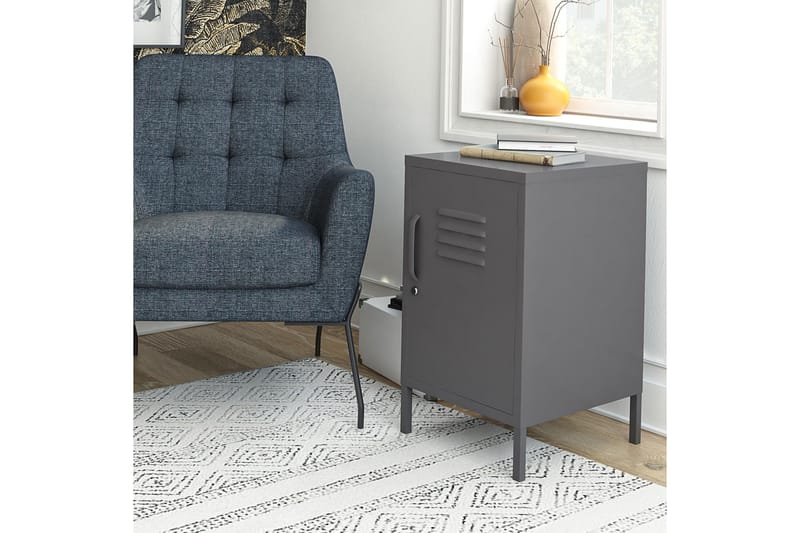 Sivupöytä Franklin 38x40 cm Harmaa - Dorel Home - Huonekalut - Pöytä & ruokailuryhmä - Apupöytä & sivupöytä - Lamppupöytä