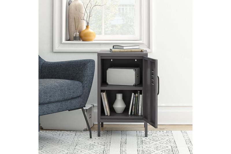 Sivupöytä Franklin 38x40 cm Harmaa - Dorel Home - Huonekalut - Pöytä & ruokailuryhmä - Apupöytä & sivupöytä - Lamppupöytä
