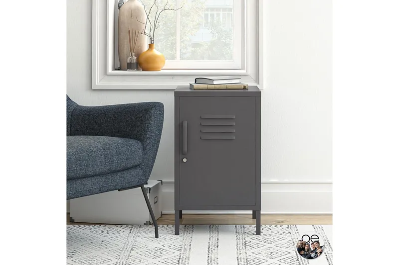 Sivupöytä Franklin 38x40 cm Harmaa - Dorel Home - Huonekalut - Pöytä & ruokailuryhmä - Apupöytä & sivupöytä - Lamppupöytä