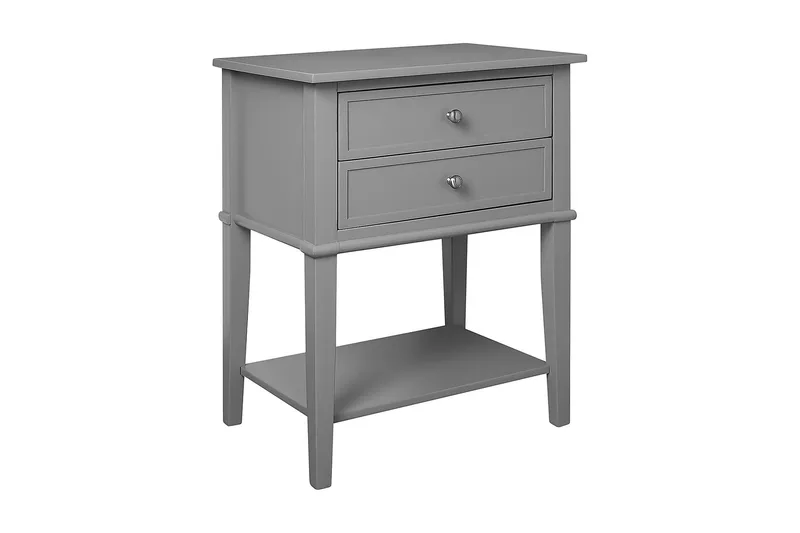 Sivupöytä Franklin 56 cm 2 laatikkoa Harmaa, Dorel Home