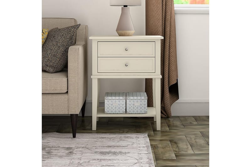 Sivupöytä Franklin 56 cm Valkoinen - Dorel Home - Huonekalut - Pöytä & ruokailuryhmä - Apupöytä & sivupöytä - Lamppupöytä