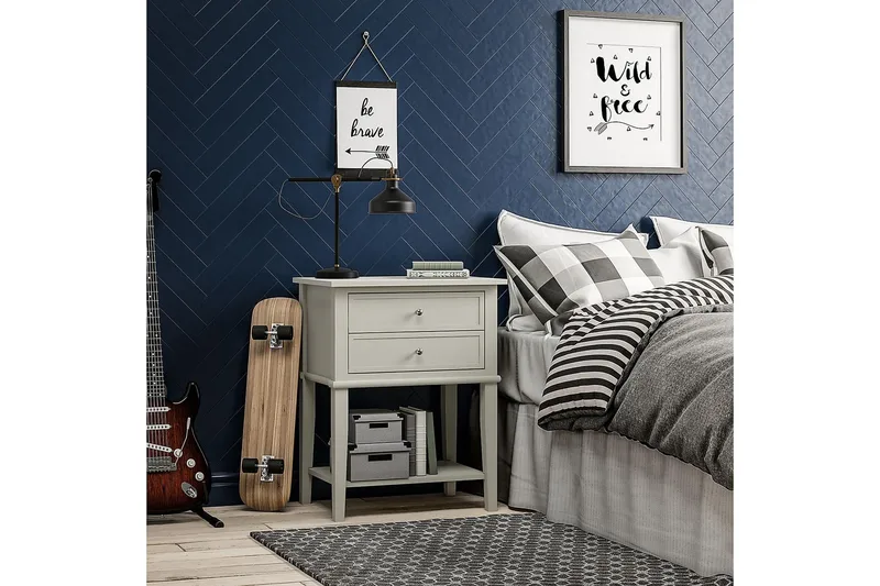 Sivupöytä Franklin 56 cm Valkoinen - Dorel Home - Huonekalut - Pöytä & ruokailuryhmä - Apupöytä & sivupöytä - Lamppupöytä