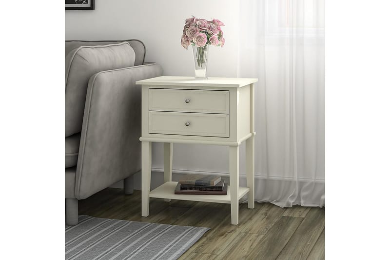 Sivupöytä Franklin 56 cm Valkoinen - Dorel Home - Huonekalut - Pöytä & ruokailuryhmä - Apupöytä & sivupöytä - Lamppupöytä
