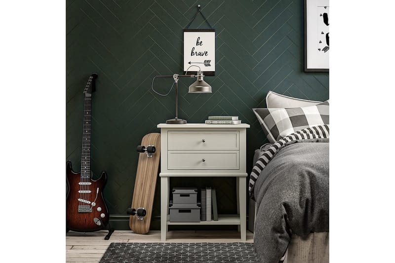 Sivupöytä Franklin 56 cm Valkoinen - Dorel Home - Huonekalut - Pöytä & ruokailuryhmä - Apupöytä & sivupöytä - Lamppupöytä