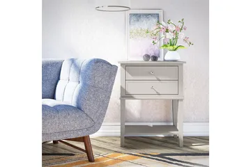 Sivupöytä Franklin 56x39 cm Beige - Queer Eye - Huonekalut - Pöytä & ruokailuryhmä - Apupöytä & sivupöytä - Lamppupöytä
