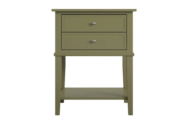 Sivupöytä Franklin 56x39 cm Oliivinvihreä - Queer Eye - Huonekalut - Pöytä & ruokailuryhmä - Apupöytä & sivupöytä - Lamppupöytä