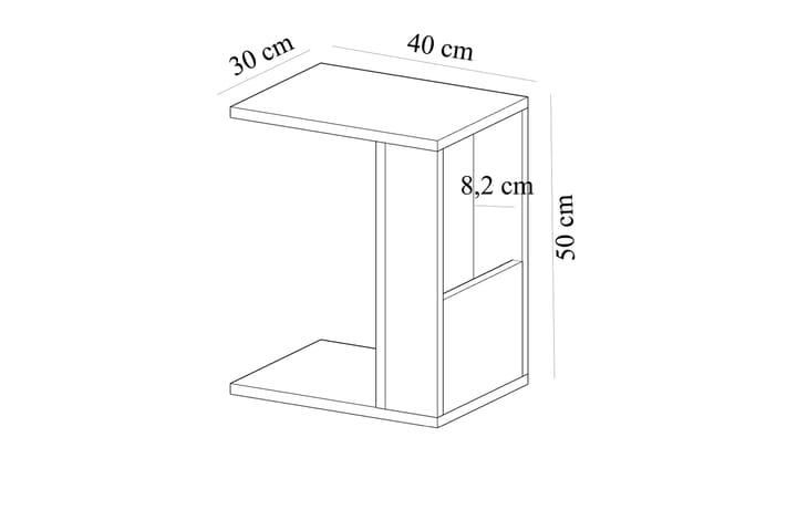 Sivupöytä Hondered 30x50x30 cm - Sininen - Tarjotinpöytä & pikkupöytä - Lamppupöytä