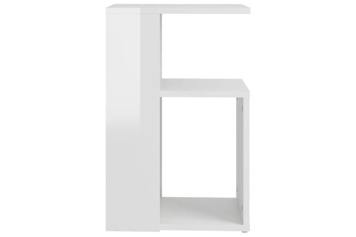 Sivupöytä korkeakiilto valkoinen 36x30x56 cm lastulevy - Tarjotinpöytä & pikkupöytä - Lamppupöytä