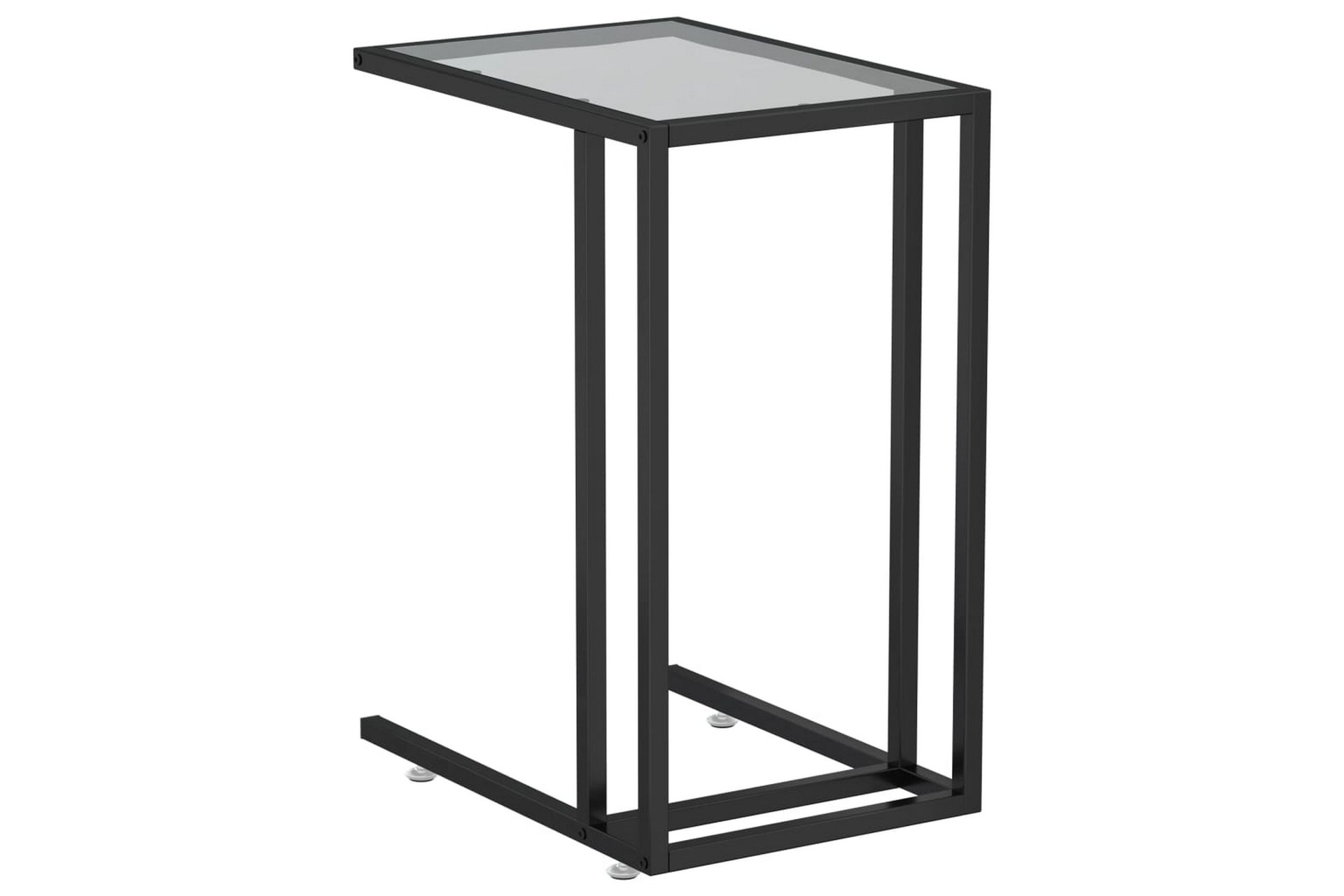 Sivupöytä läppärille musta 50x35x65 cm karkaistu lasi - Musta - Huonekalut - Pöytä & ruokailuryhmä - Apupöytä & sivupöytä - Lamppupöytä