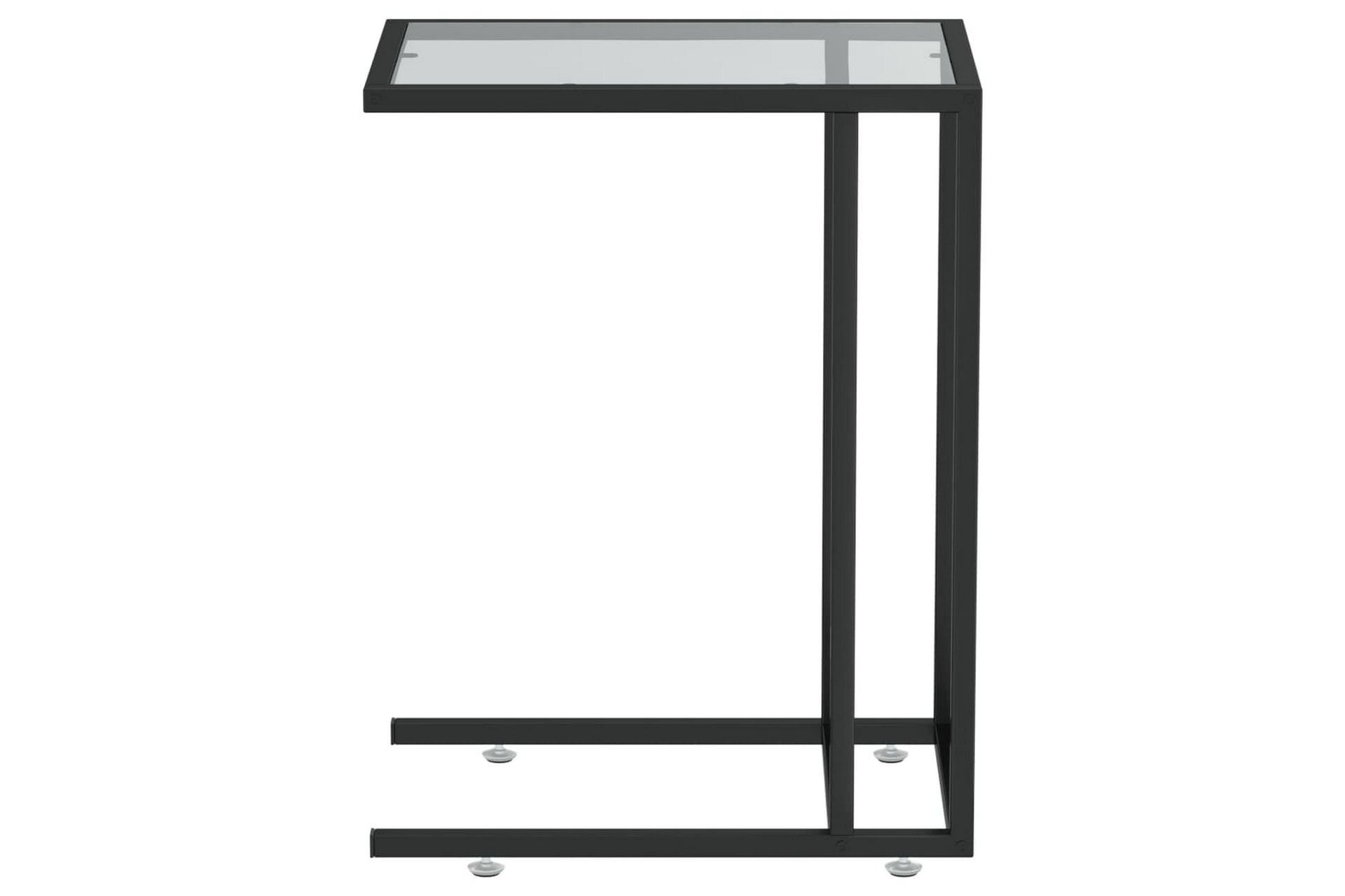 Sivupöytä läppärille musta 50x35x65 cm karkaistu lasi - Musta - Huonekalut - Pöytä & ruokailuryhmä - Apupöytä & sivupöytä - Lamppupöytä