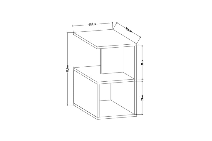 Sivupöytä Larmona 60 cm - Valkoinen - Tarjotinpöytä & pikkupöytä - Lamppupöytä