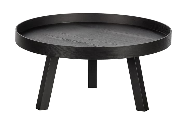 Sivupöytä Lehtisalo Pyöreä 76 cm - Musta - Lamppupöytä - Tarjotinpöytä & pikkupöytä