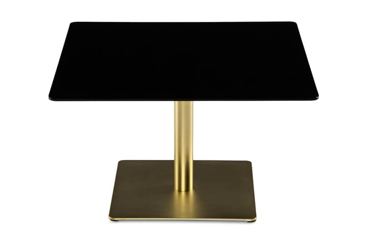 Sivupöytä Leros 75 cm - Lasi/Musta/Messinki - Lamppupöytä - Tarjotinpöytä & pikkupöytä