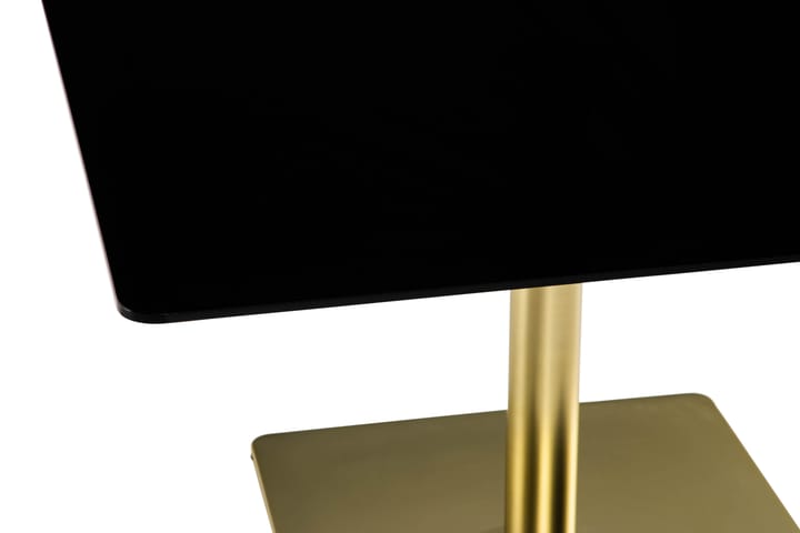 Sivupöytä Leros 75 cm - Lasi/Musta/Messinki - Tarjotinpöytä & pikkupöytä - Lamppupöytä