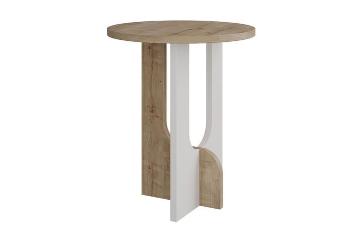 Sivupöytä Lilya 40x47x40 cm Pyöreä - Valkoinen - Tarjotinpöytä & pikkupöytä - Lamppupöytä
