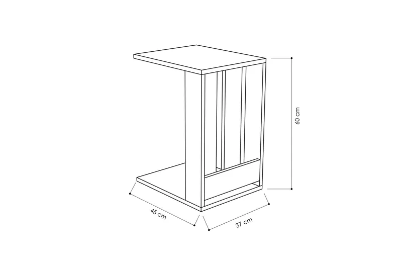 Sivupöytä Lutchan - Huonekalut - Pöytä & ruokailuryhmä - Apupöytä & sivupöytä - Lamppupöytä