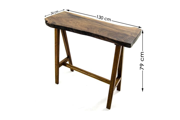 Sivupöytä Malaon 130 cm - Tummanruskea - Tarjotinpöytä & pikkupöytä - Lamppupöytä
