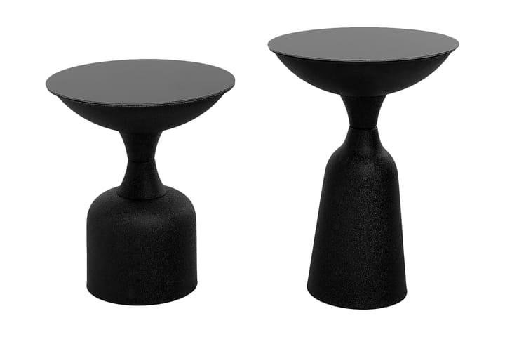 Sivupöytä Maner Setti Py�öreä - Musta - Tarjotinpöytä & pikkupöytä - Lamppupöytä