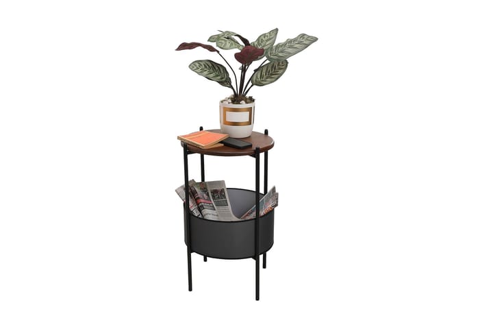 Sivupöytä Mattarbodum 40x70x40 cm Pyöreä - Musta - Lamppupöytä - Tarjotinpöytä & pikkupöytä