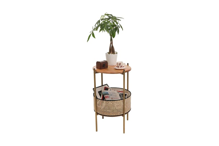 Sivupöytä Mattarbodum 40x70x40 cm Pyöreä - Tammi - Tarjotinpöytä & pikkupöytä - Lamppupöytä