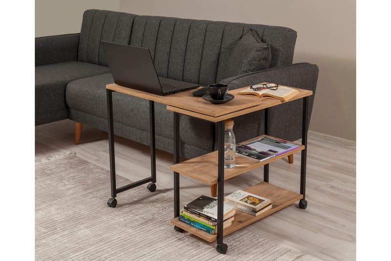 Sivupöytä Melisey 76 cm - Luonnonväri/Musta - Huonekalut - Pöytä & ruokailuryhmä - Apupöytä & sivupöytä - Lamppupöytä