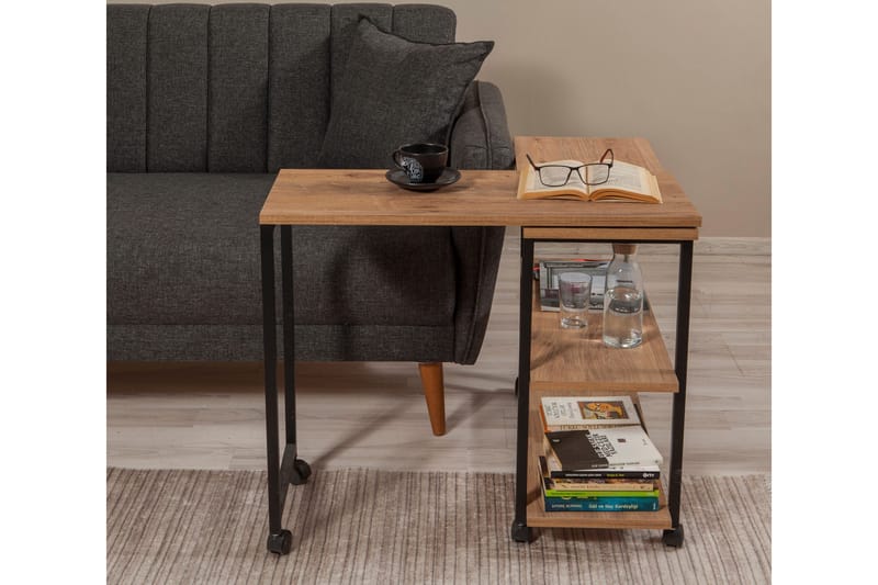 Sivupöytä Melisey 76 cm - Luonnonväri/Musta - Huonekalut - Pöytä & ruokailuryhmä - Apupöytä & sivupöytä - Lamppupöytä