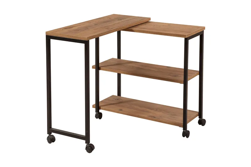 Sivupöytä Melisey 76 cm, Luonnonväri/Musta