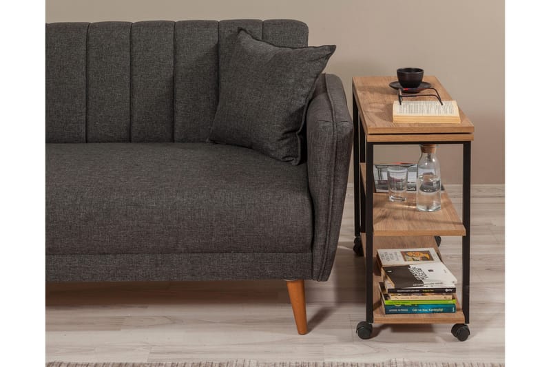 Sivupöytä Melisey 76 cm - Luonnonväri/Musta - Huonekalut - Pöytä & ruokailuryhmä - Apupöytä & sivupöytä - Lamppupöytä