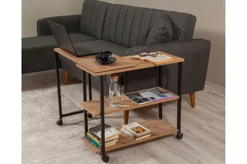 Sivupöytä Melisey 76 cm - Luonnonväri/Musta - Huonekalut - Pöytä & ruokailuryhmä - Apupöytä & sivupöytä - Lamppupöytä