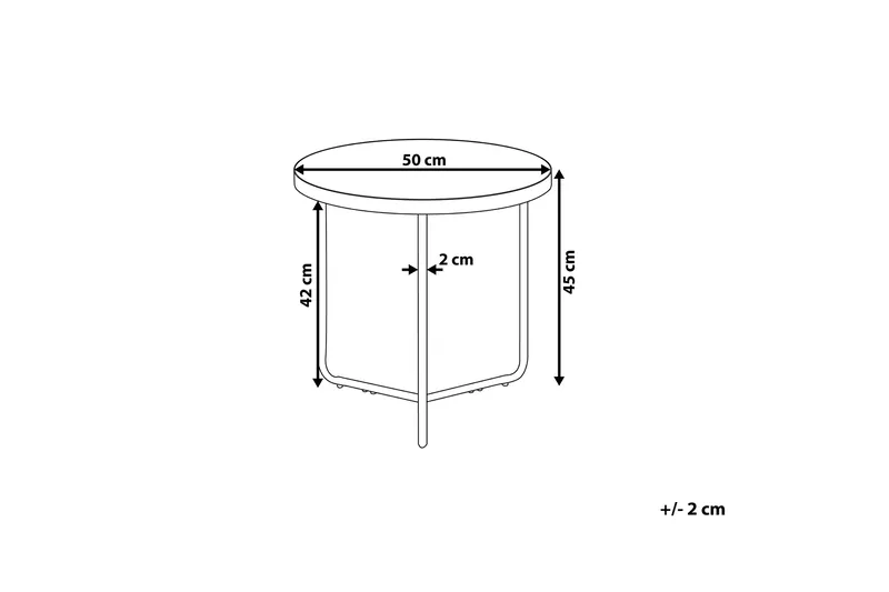 Sivupöytä Melody S 50 cm - Puu/Luonnonväri - Huonekalut - Pöytä & ruokailuryhmä - Apupöytä & sivupöytä - Lamppupöytä