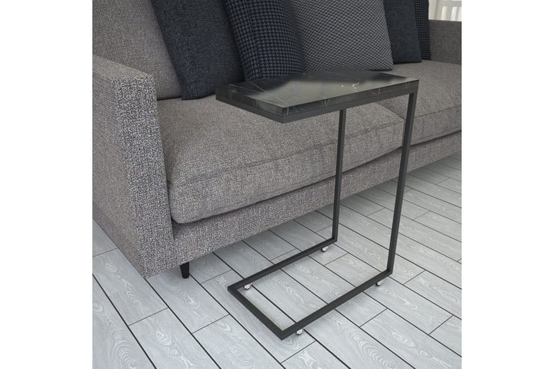 Sivupöytä Mertha 46 cm - Musta/Valkoinen - Huonekalut - Pöytä & ruokailuryhmä - Apupöytä & sivupöytä - Lamppupöytä