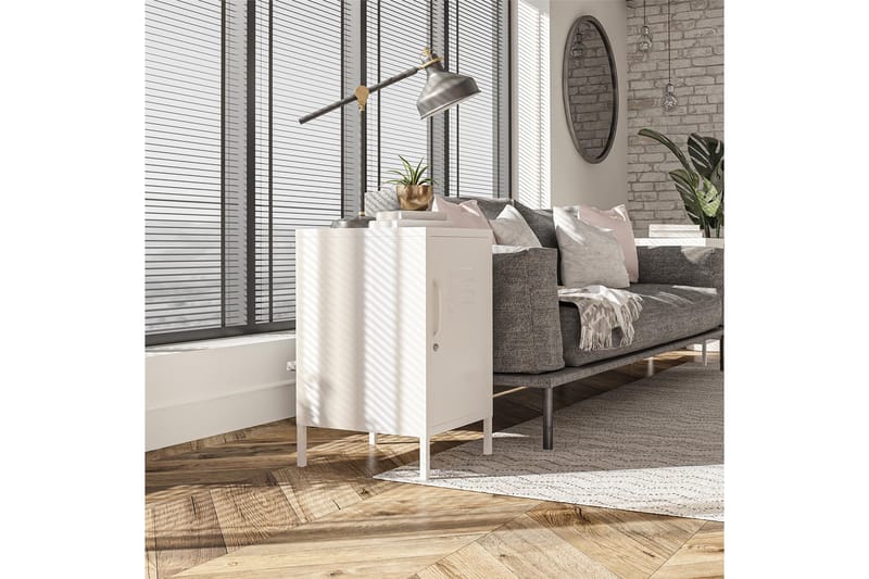 Sivupöytä Mission District 38x40 cm Valkoinen - Dorel Home - Huonekalut - Pöytä & ruokailuryhmä - Apupöytä & sivupöytä - Lamppupöytä