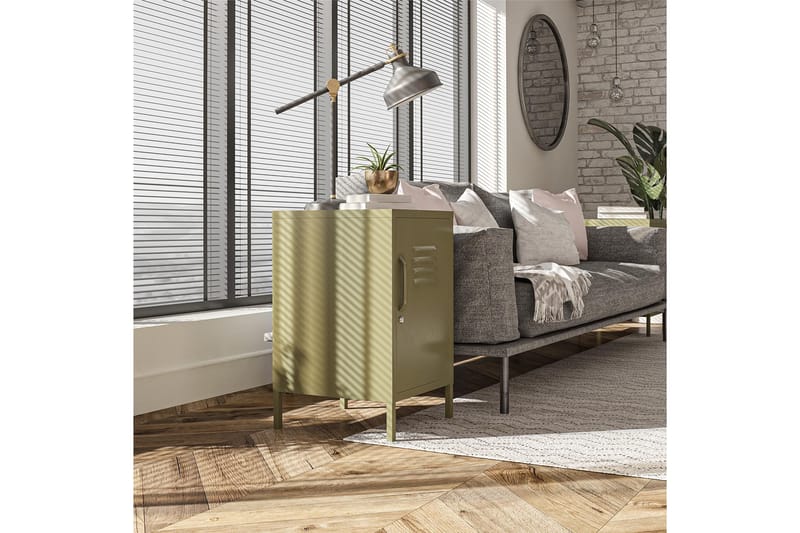 Sivupöytä Moriah 38x40 cm Oliivinvihreä - Dorel Home - Huonekalut - Pöytä & ruokailuryhmä - Apupöytä & sivupöytä - Lamppupöytä