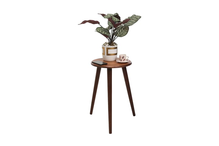 Sivupöytä Morivo 40x60x40 cm Pyöreä - Ruskea - Tarjotinpöytä & pikkupöytä - Lamppupöytä