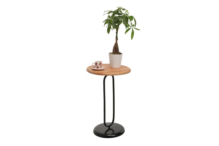Sivupöytä Morivo 40x60x40 cm Pyöreä - Musta - Tarjotinpöytä & pikkupöytä - Lamppupöytä